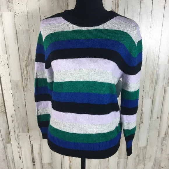 Halogen Bow Back Pullover Striped Sweater XS NWT - Picture 3 of 8